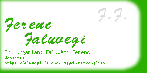 ferenc faluvegi business card